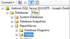 SSMS Filter Functionality